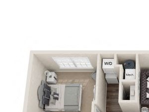 Blake One Bedroom One Bathroom Floor Plan Blake One Bedroom One Bathroom Floor Plan at Fairlane Woods Apartments, Michigan